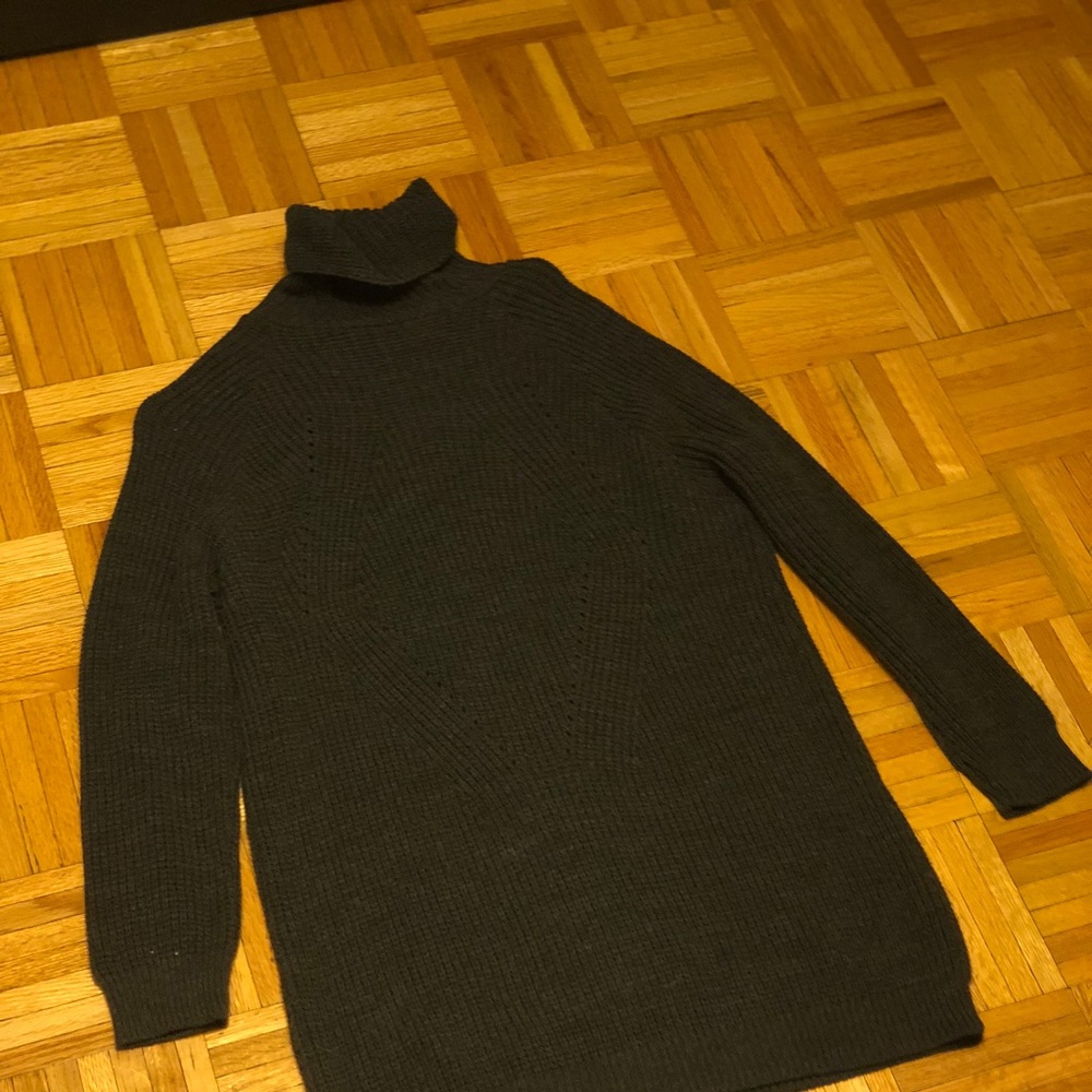 Sweater dress! Cute with thigh high boots.